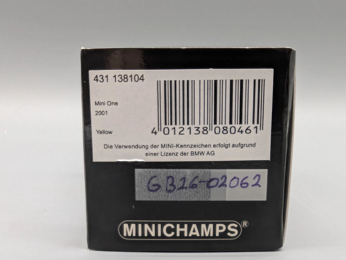 Modellautos 1:43 Minichamps Mini One 2001 Mellow Yellow Haube zum Öffnen mit OVP