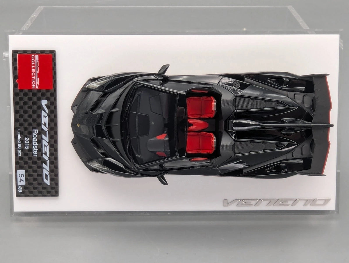 Eidolon Make Up 1:43 Lamborghini Veneno Roadster 2015 Black Red Ltd 54/80 OVP