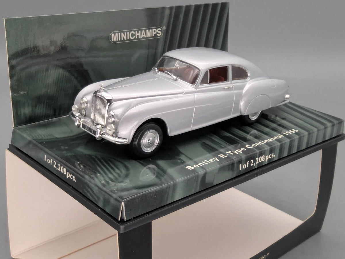 Modellautos 1:43 Minichamps Bentley R-Type Continental 1955 Silber mit OVP