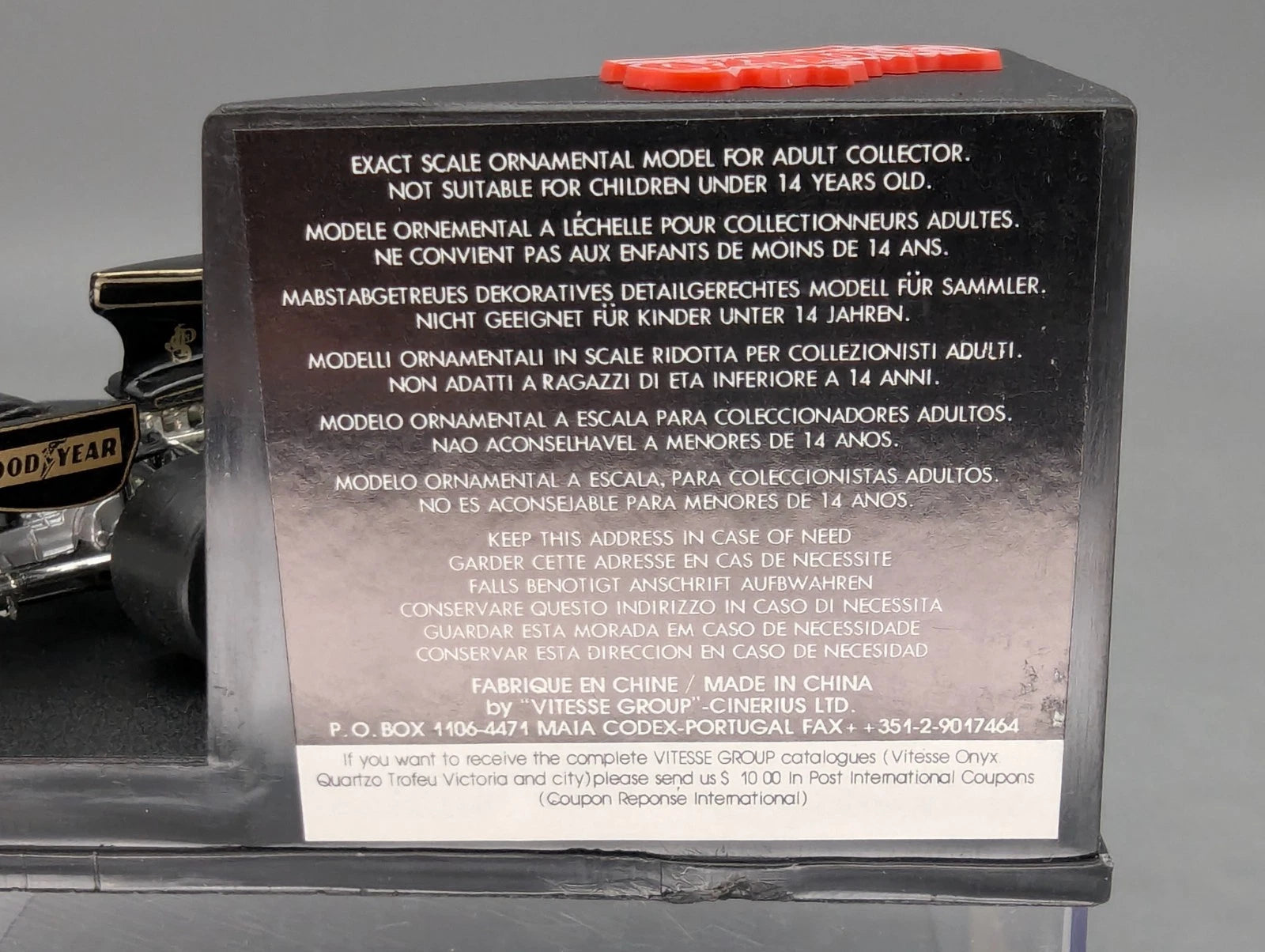 Modellautos 1:43 Quartzo Lotus 72E Schweden GP 1975 #5 R. Peterson mit Vitrine