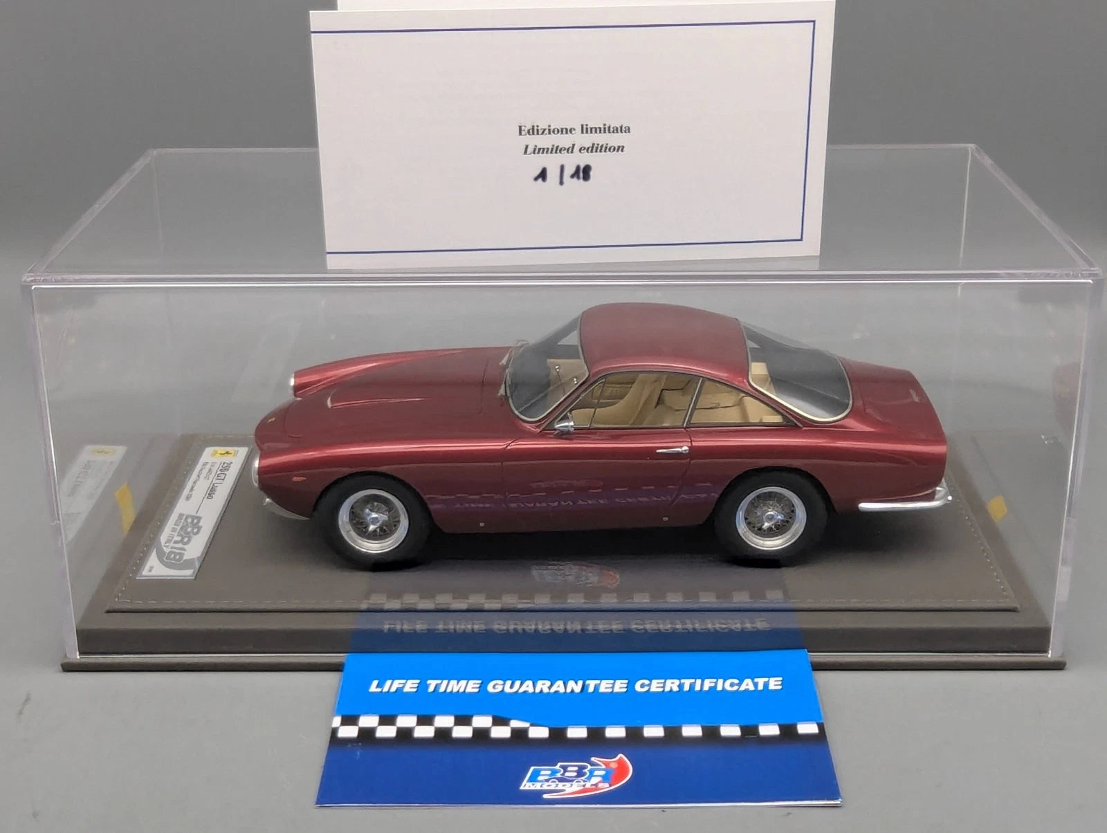 Modellautos 1:18 BBR Ferrari 250 GT Lusso S/N 4405 GT Auction 2009 Ltd 01/18 OVP