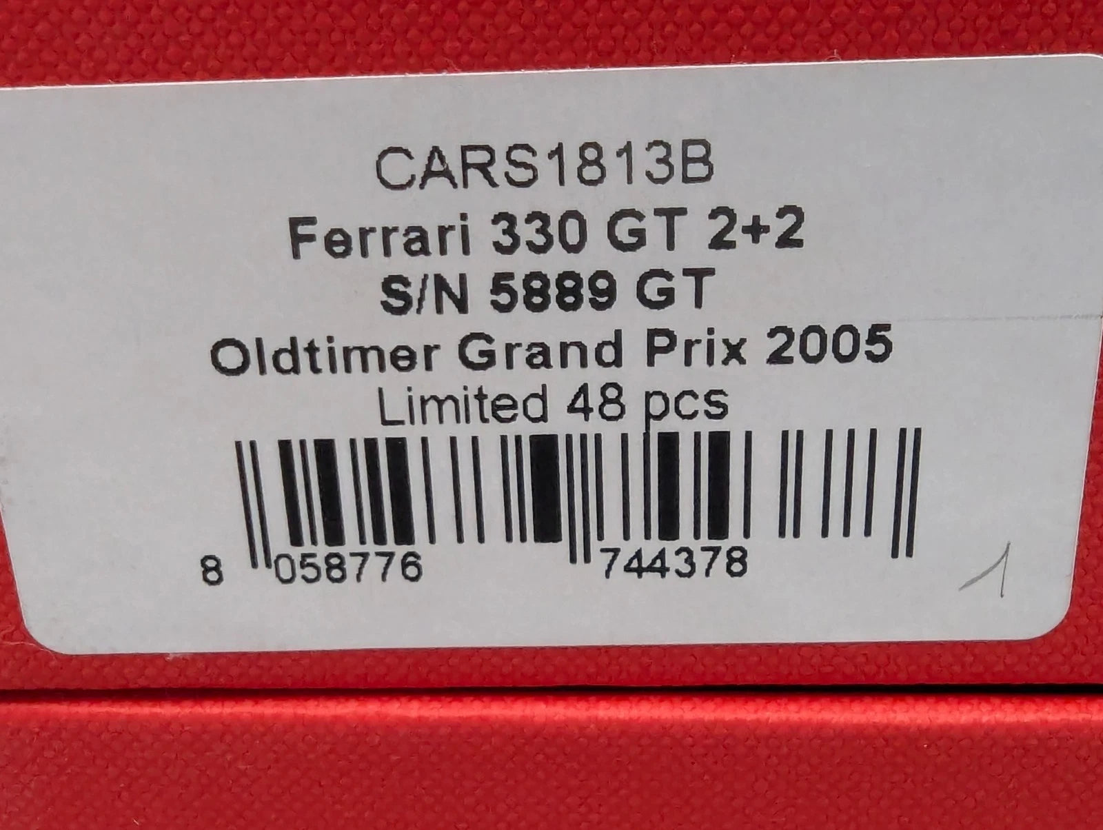 Modellautos 1:18 BBR Ferrari 330 GT 2+2 Limitiert 1/48 Lederplatte Vitrine OVP