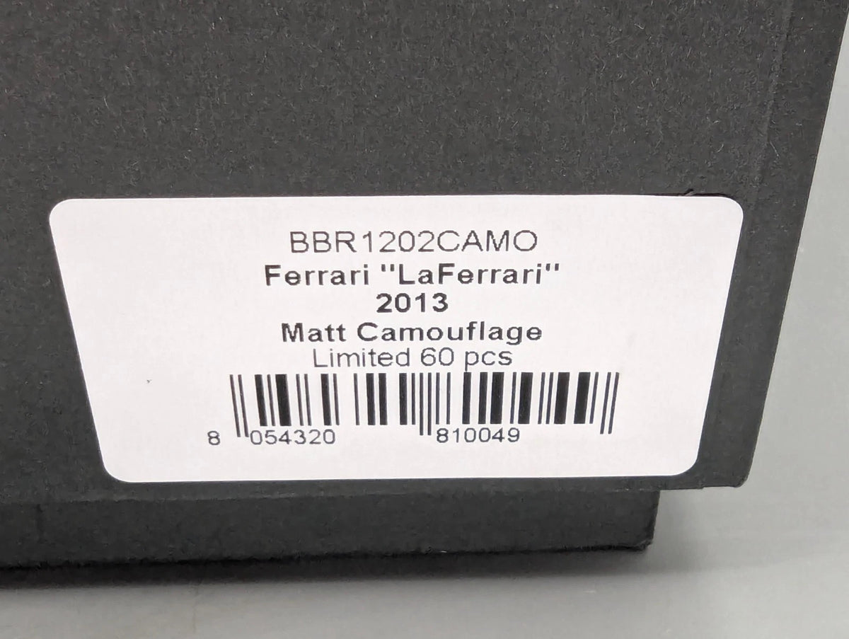 Modellautos 1:12 BBR Ferrari LaFerrari 2013 Matt Camouflage Lt 29/60 Vitrine OVP