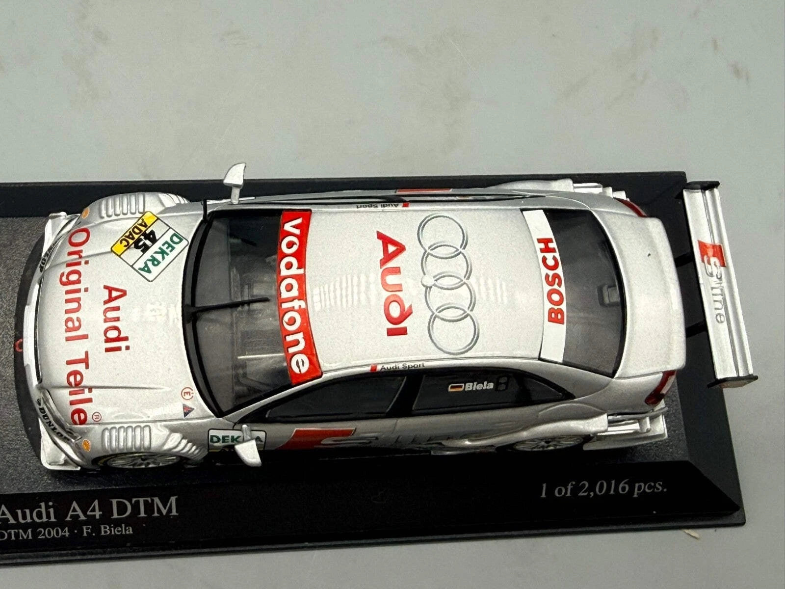 Modellautos 1:43 Minichamps Audi A4 DTM 2004 #45 Frank Biela mit OVP