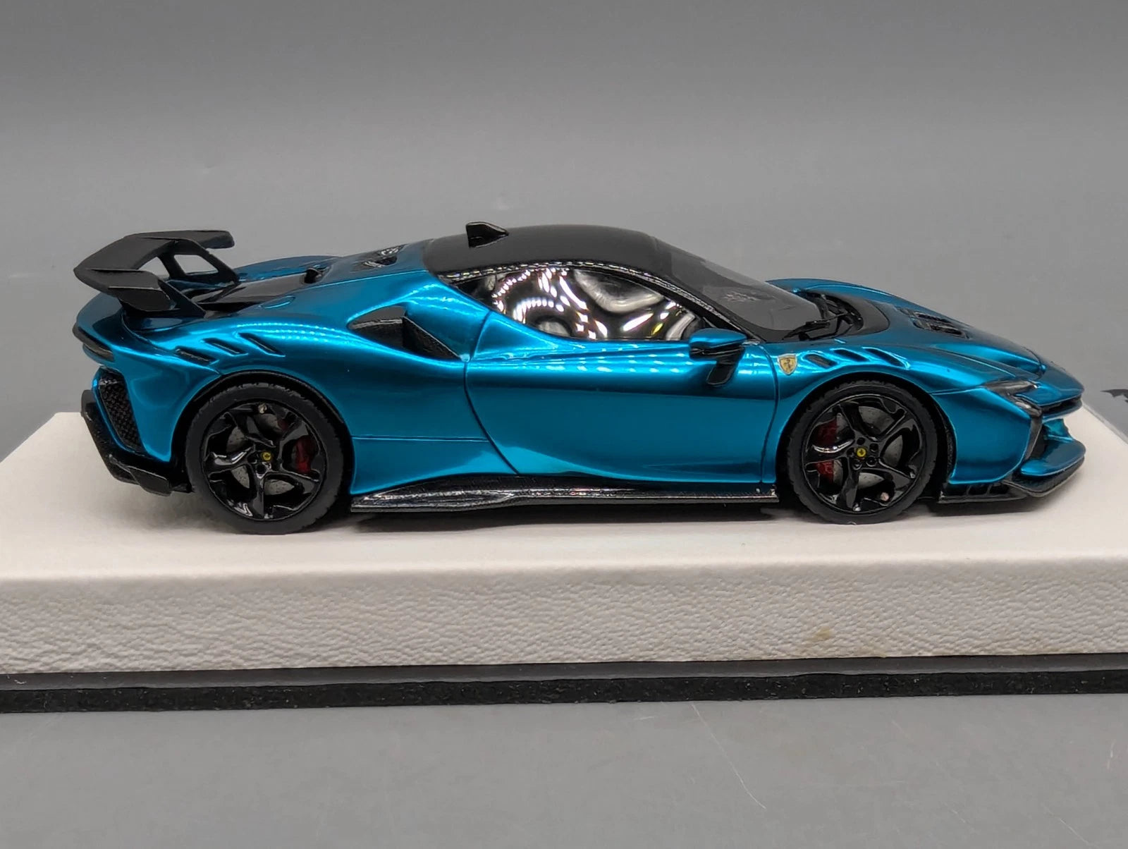 Modellautos 1:43 BBR Concept43 Ferrari SF90XX Stradale Chrome Blue Ltd 04/15 OVP
