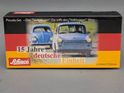 Modellautos 1:90 Schuco Piccolo-Set 15 Jahre deutsche Einheit VW Trabant in OVP