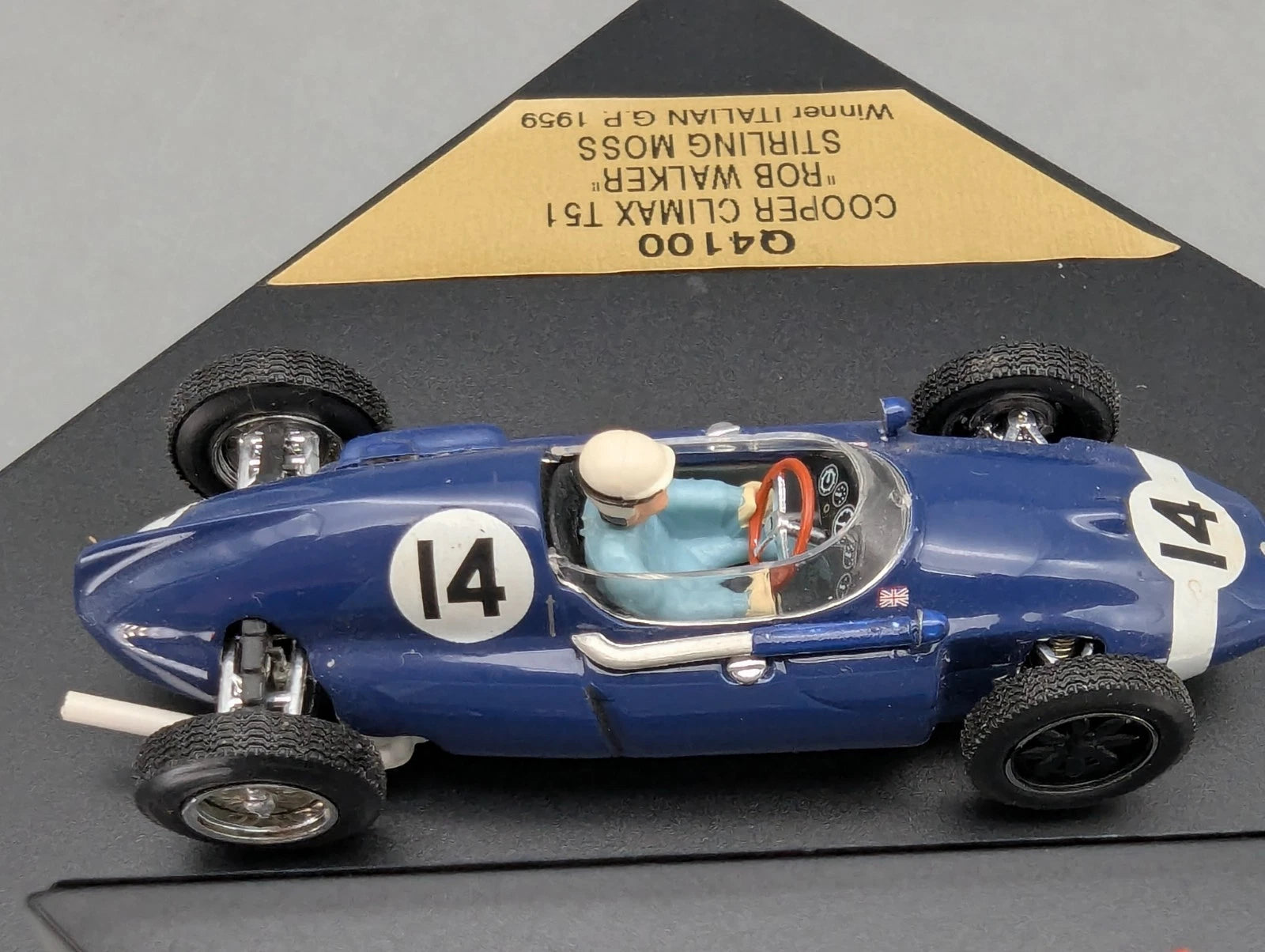 Modellautos 1:43 Quartzo Cooper Climax T51 WINNER Italien GP 1959 #14 Vitrine