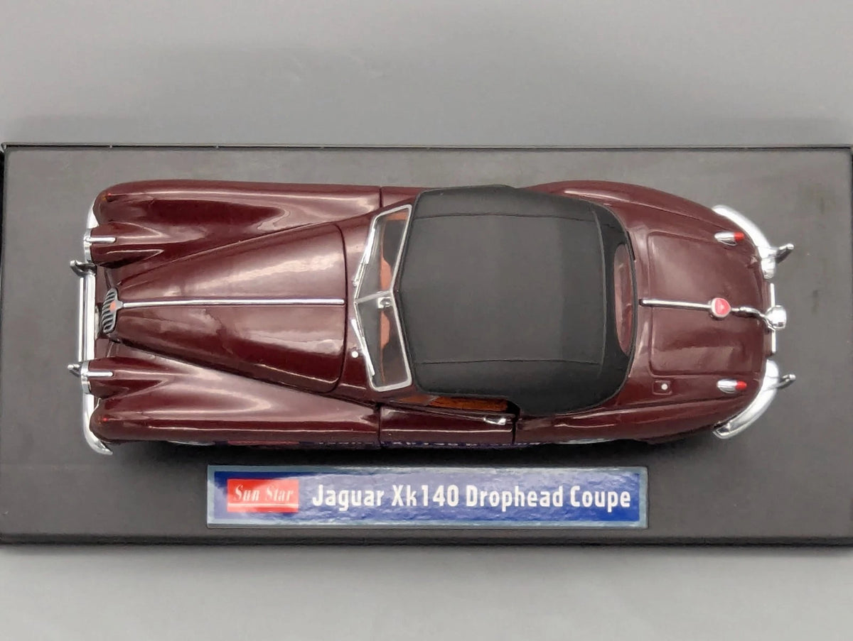 Modellautos 1:18 Sun Star Jaguar XK140 Drophead Coupe Dunkel Rot mit OVP