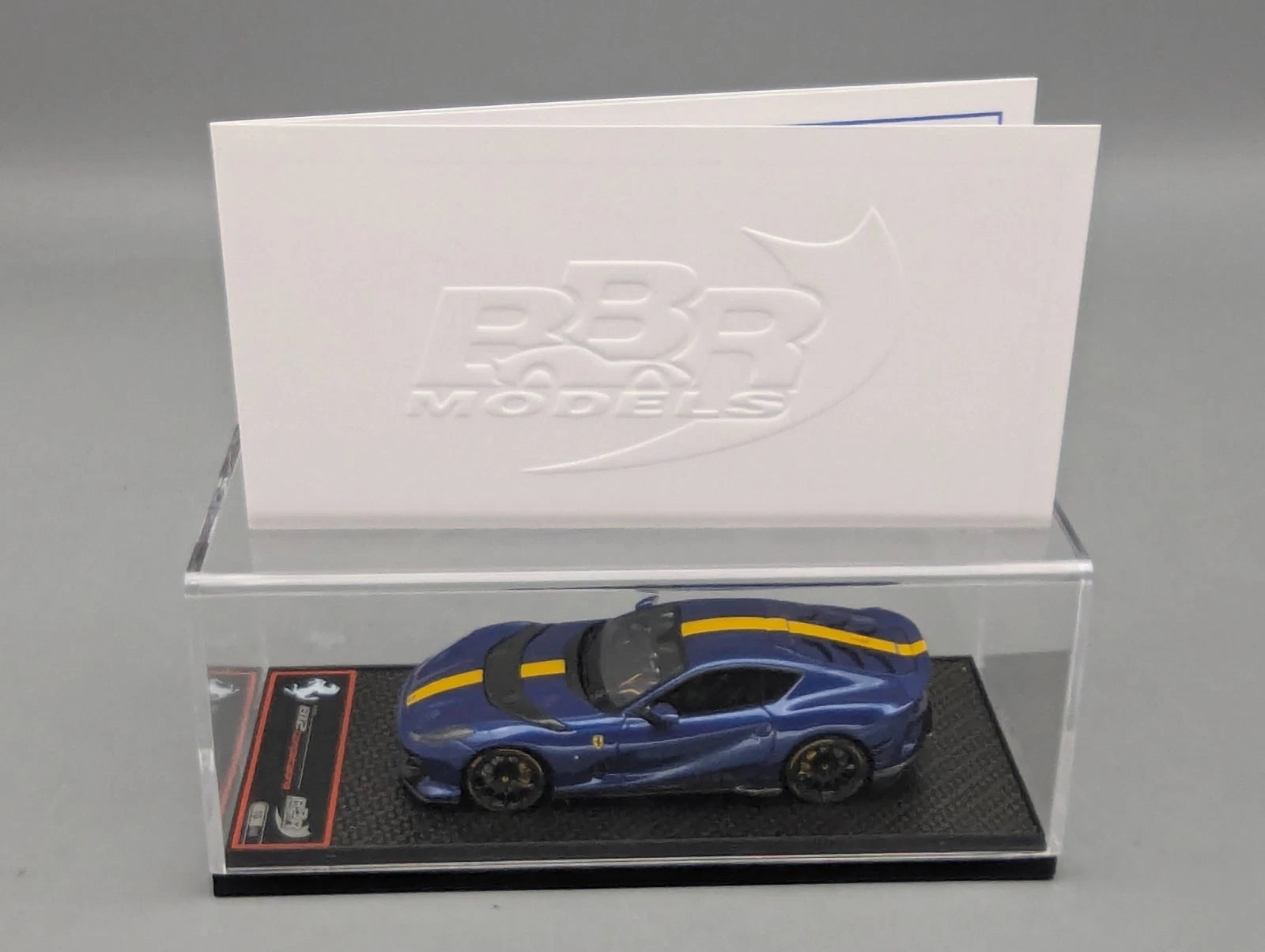 Modellautos 1:43 BBR Concept43 Ferrari 812 Competizione Blue TdF 10/48 mit OVP