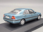 Modellautos 1:43 Minichamps Mercedes Benz C220 Hellblau Metallic mit Dealer OVP