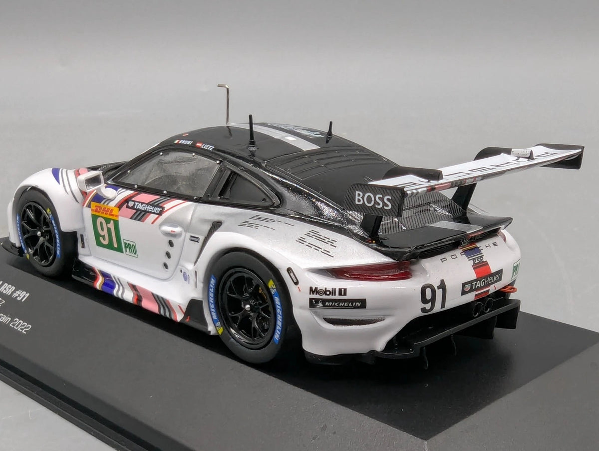 Modellautos 1:43 IXO Porsche 911 RSR WEC 8h Bahrain 2022 #91 Bruni Lietz mit OVP