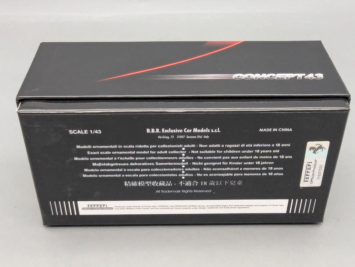 Modellautos 1:43 BBR Concept43 Ferrari 488 Pista RHD 2019 Nero St. Ltd 18/20 OVP