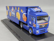 Lkw Modell 1:87 Herpa Extra Edition 6 MAN Krone De Beukelaer Prinzen mit Vitrine