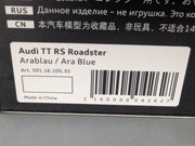 Modellautos 1:43 iScale Audi TT RS Roadster Ara Blau Metallic mit Dealer OVP