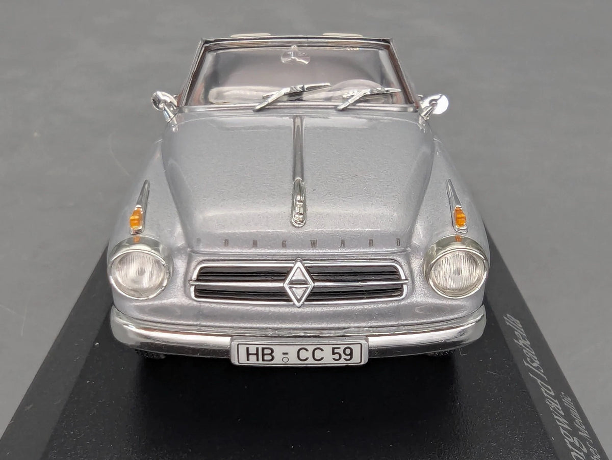 Modellautos 1:43 Minichamps Borgward Isabella Coupe Cabriolet 1959 Silber OVP