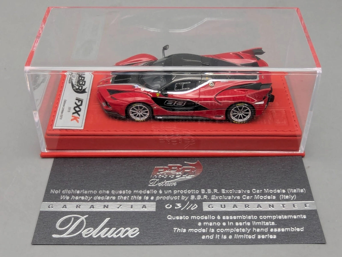 Modellautos 1:43 BBR Deluxe Ferrari FXX-K TRS Silver Stripe Ltd 03/10 OVP