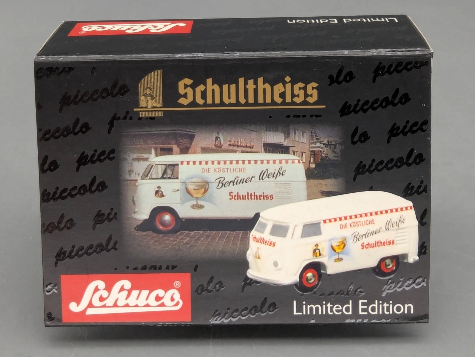 Modellautos 1:90 Schuco Volkswagen VW T1 Kasten Schultheiss 2005 mit OVP