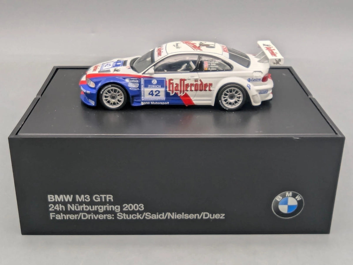 Modellautos 1:43 Minichamps BMW M3 GTR 2003 #42 Stuck u.A. Dealer Klappbox OVP