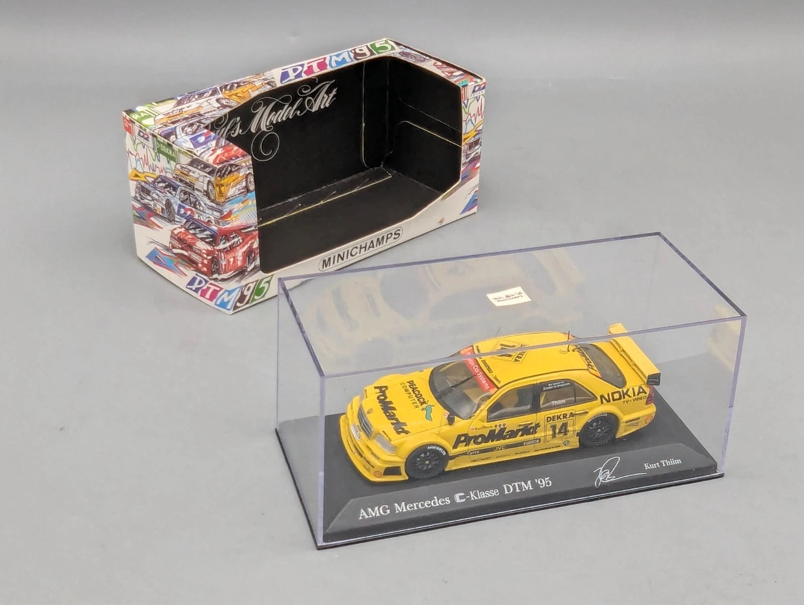 Modellautos 1:43 Minichamps AMG Mercedes C Klasse ITC 1995 #14 K. Thiim mit OVP