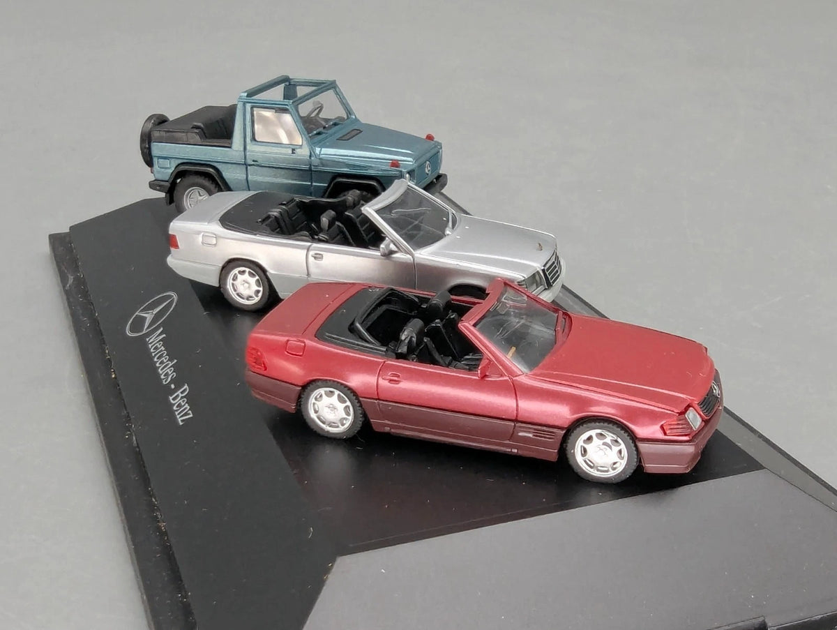 Modellauto H0 1:87 Herpa Mercedes Benz Cabriolet Edition '94 3-tlg Set mit OVP