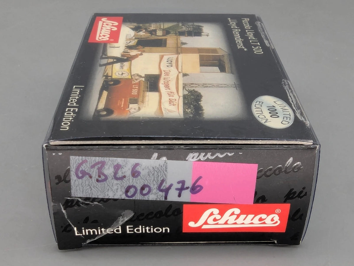 Modellautos 1:90 Schuco Piccolo Lloyd LT 500 Lloyd Renndienst mit OVP