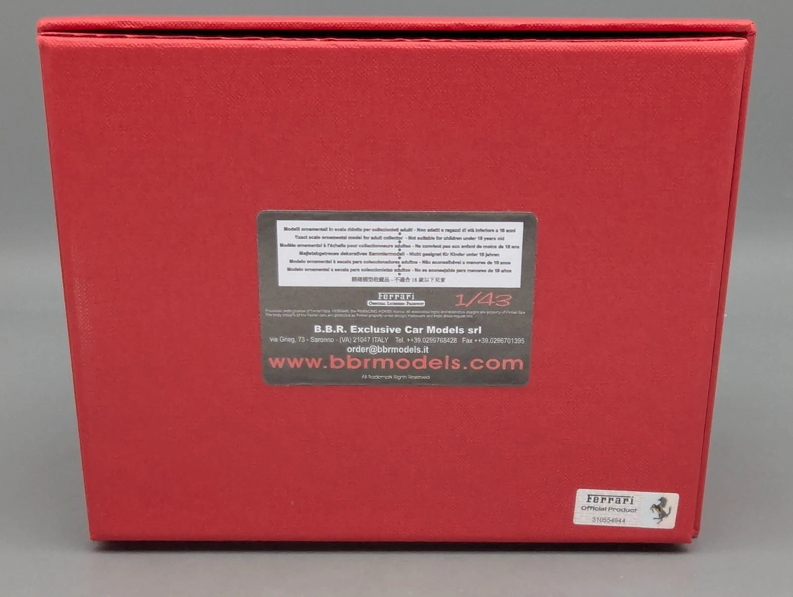 Modellautos 1:43 BBR Ferrari 355 GTB Berlinetta Auction UAE 2019 1/3 in OVP