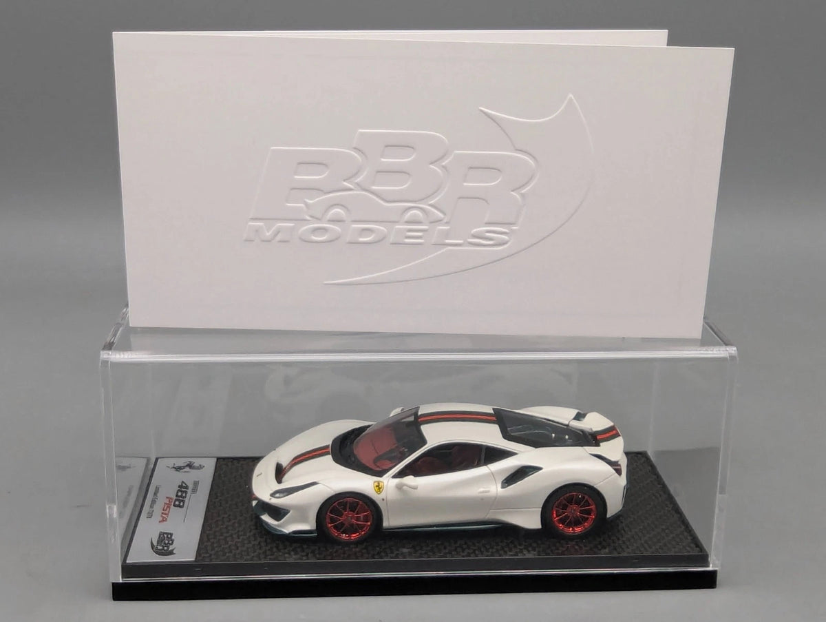 Modellautos 1:43 BBR Ferrari 488 Pista Met Italian White Ltd 73/78 mit OVP
