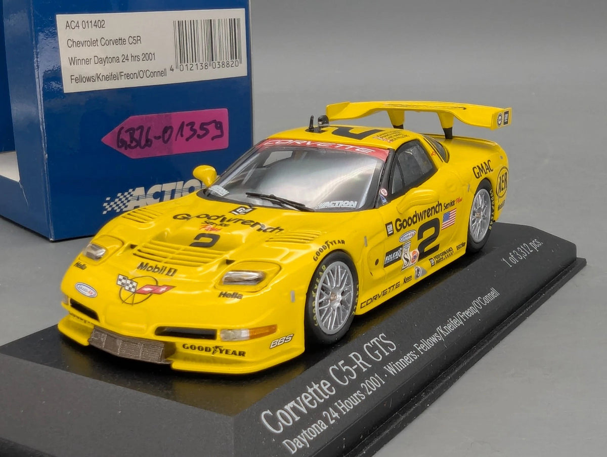 Modellautos 1:43 Action Chevrolet Corvette C5-R GTS 24h Daytona 2001 #2 mit OVP