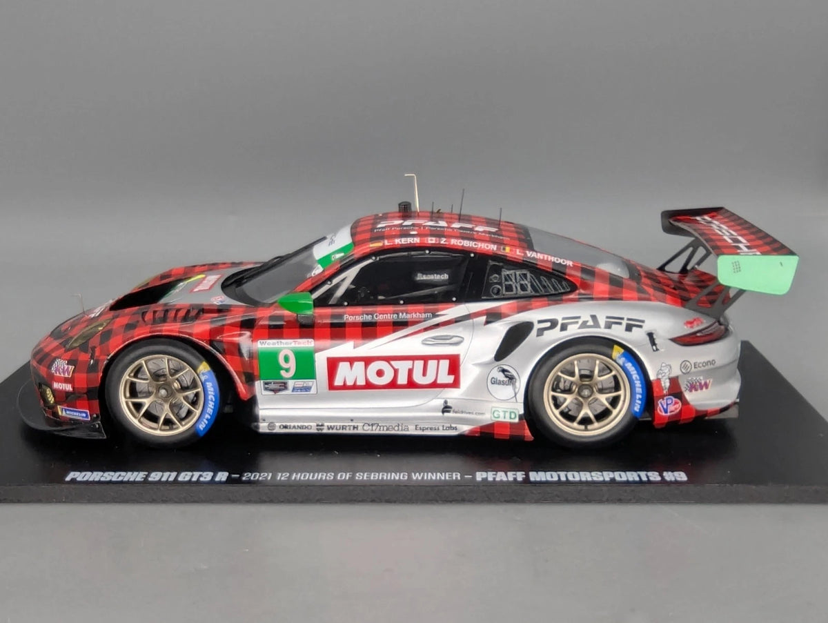 Modellautos 1:18 Spark Porsche 911 GT3 R WINNER 12h Sebring 2021 Pfaff #9 OVP