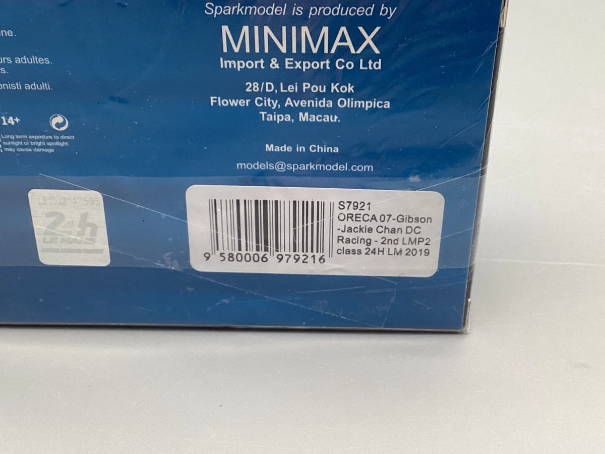 Modellautos 1:43 Spark Oreca 07 Gibson Chan Racing LM 2019 #38 OVP ungeöffnet