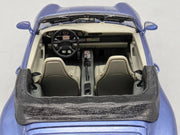 Modellautos 1:18 Bburago Porsche 911 Carrera Cabriolet 1993 Blau Met mit Vitrine