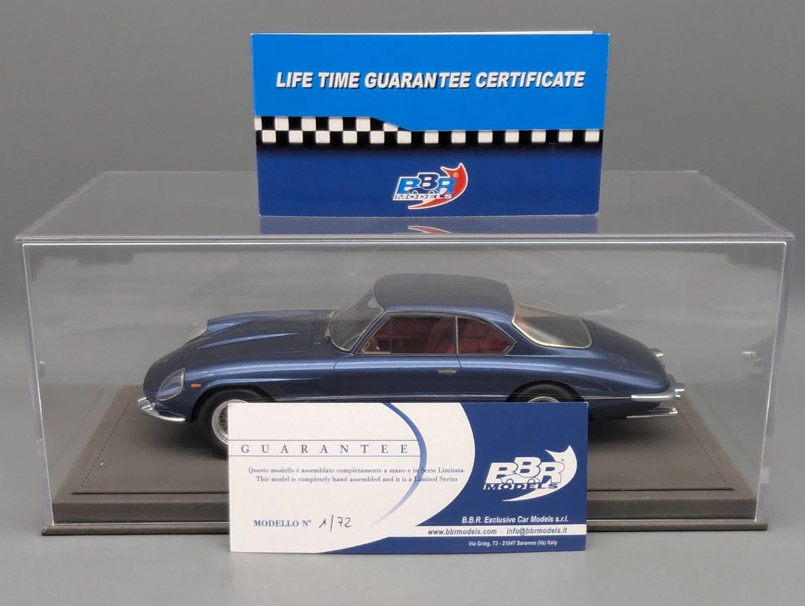 Modellautos 1:18 BBR Ferrari 400 Superamerica 1962 Met. Blue 01/72 Stück mit OVP