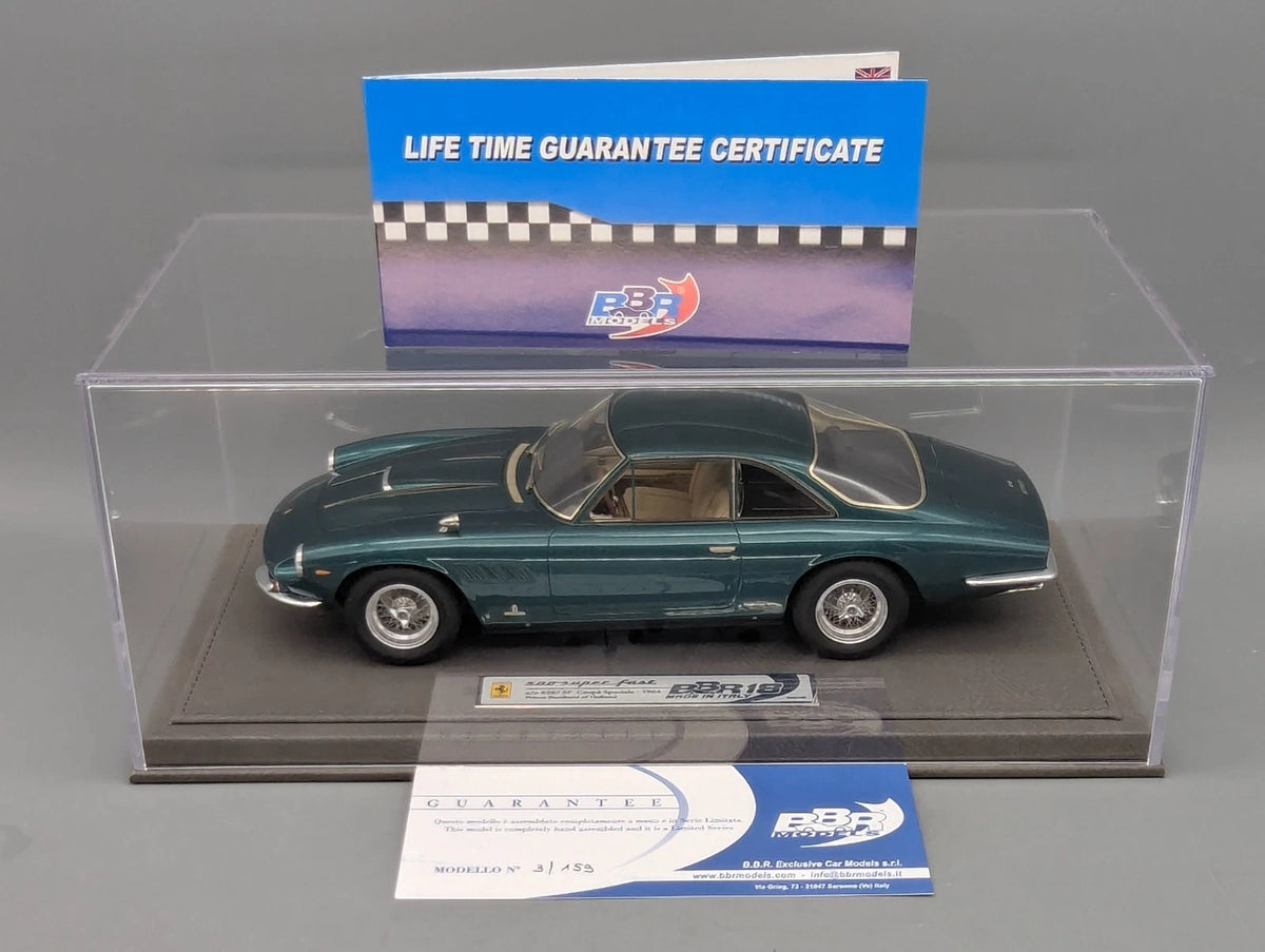 Modellautos 1:18 BBR Ferrari 500 Superfast SP 1964 Met. Grün 03/159 Stück OVP