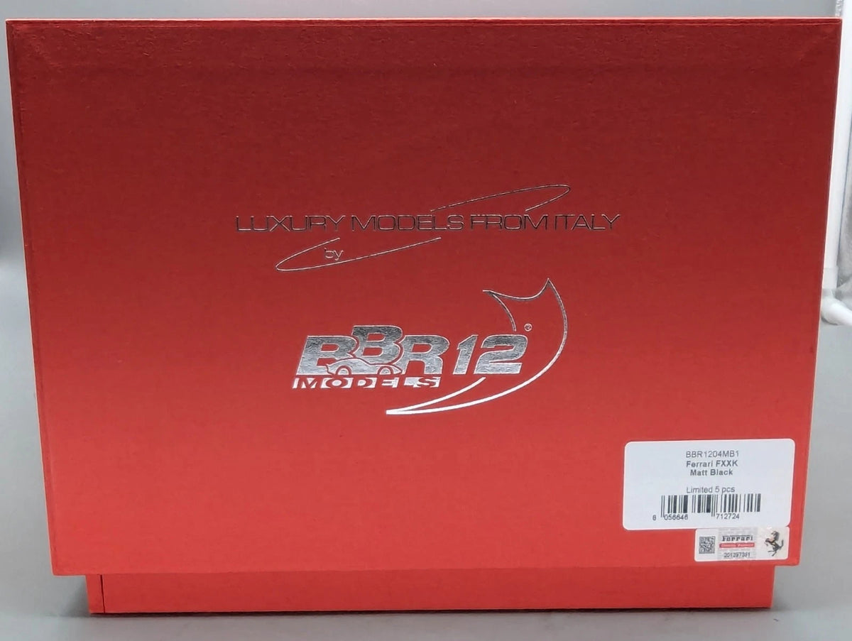 Modellautos 1:12 BBR Ferrari FXX-K Matt Black Ltd 03/05 Vitrine OVP