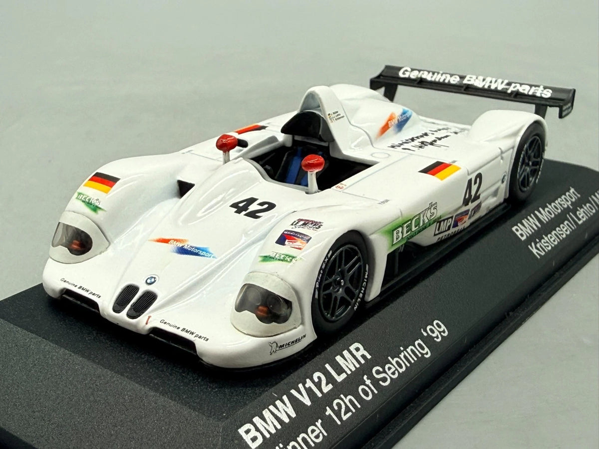 Modellautos 1:43 Minichamps BMW V12 LMR Winner 12h of Sebring 1999 #42 mit OVP