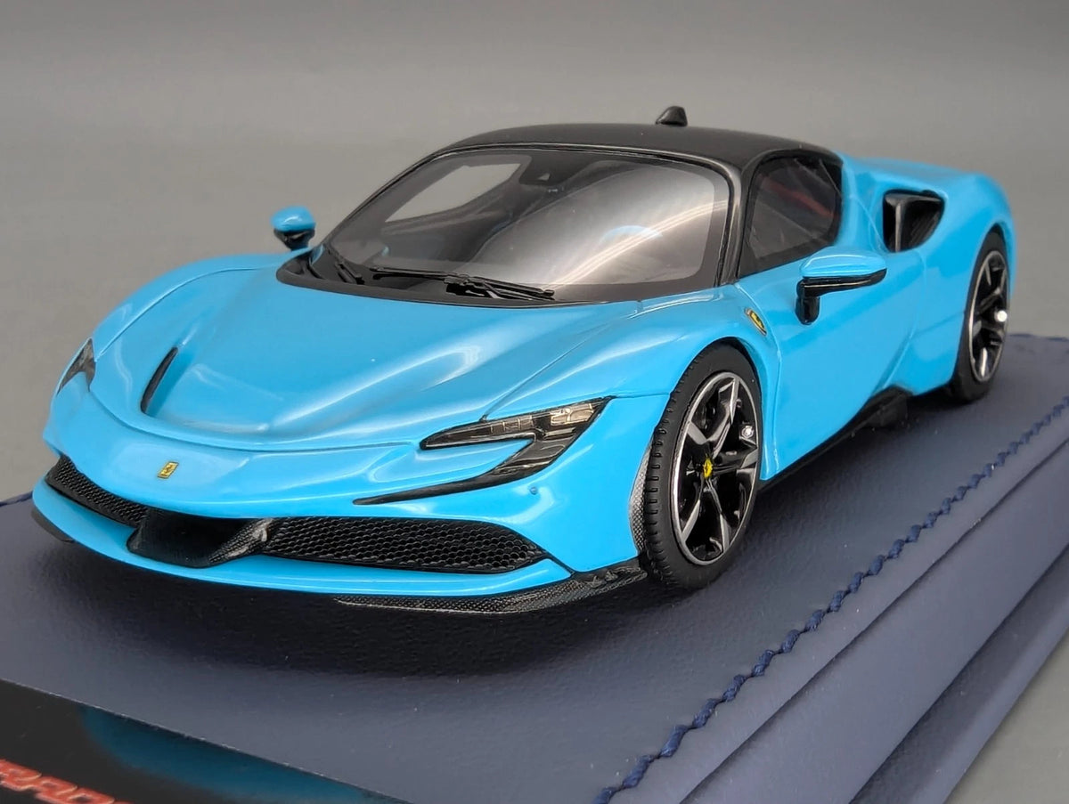 Modellautos 1:43 BBR Executive Calsito Ferrari SF90 Stradale Blue Ltd 02/21 OVP