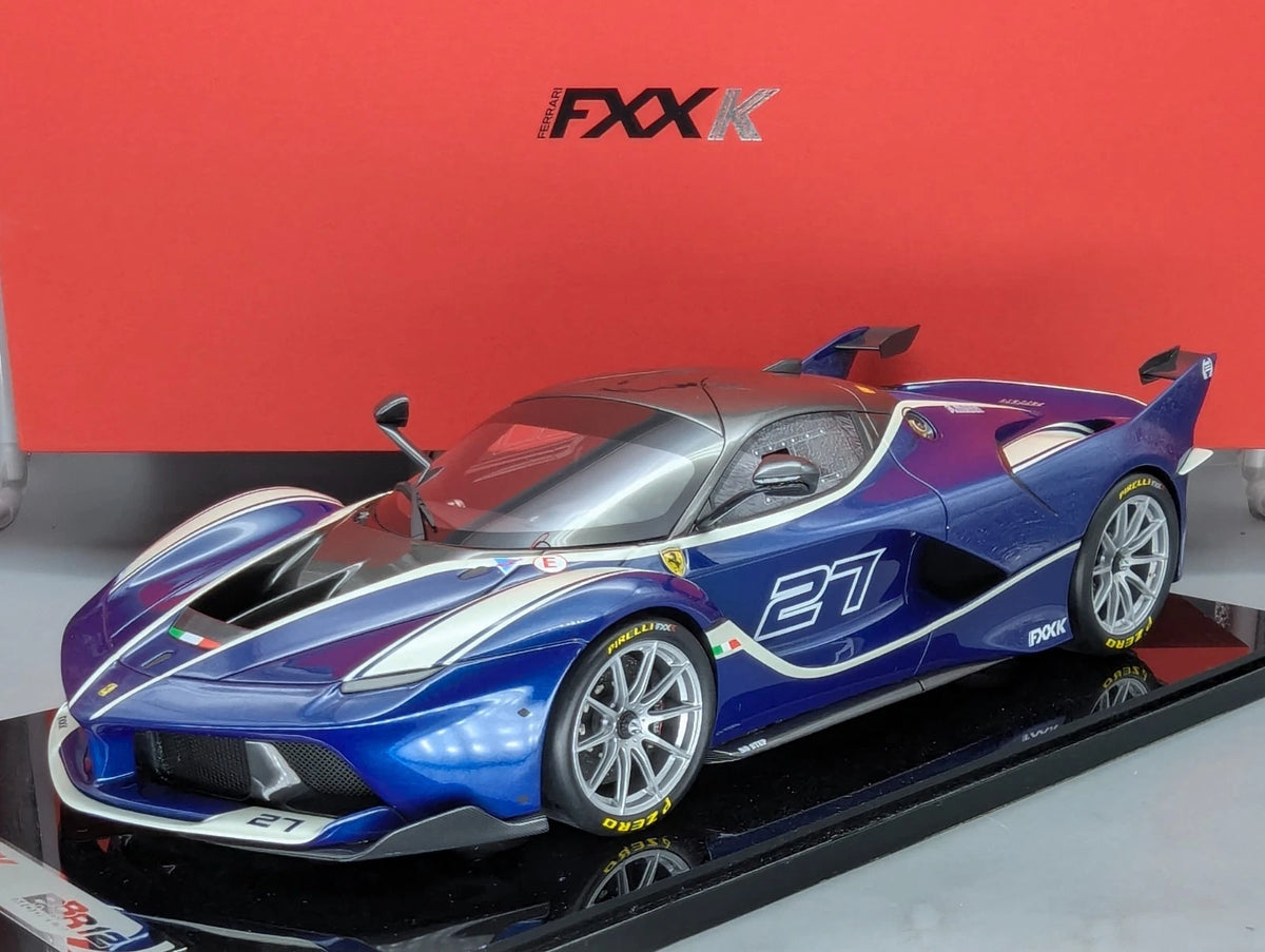 Modellautos 1:12 BBR Ferrari FXX-K 2014 Car #27 Blue UNIKAT Ltd 01/01 OVP