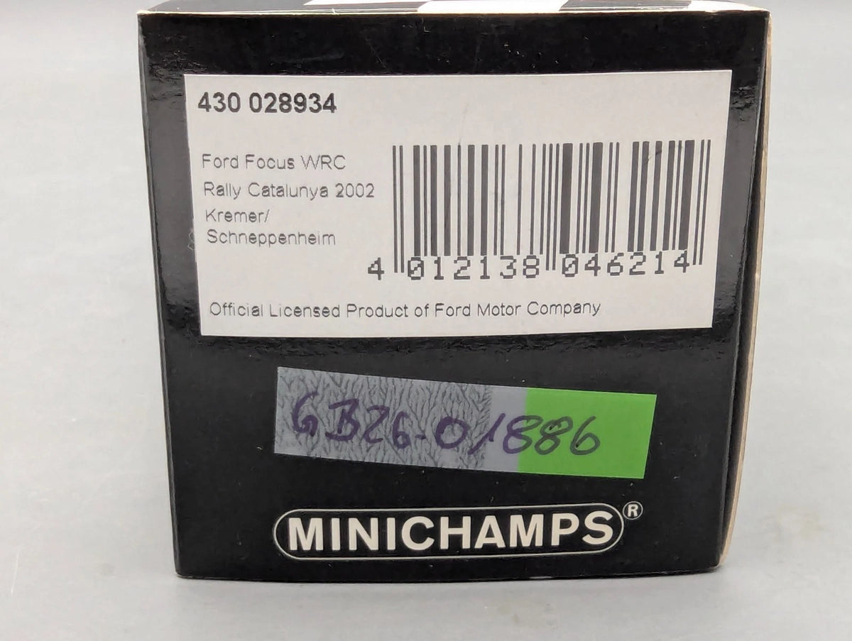 Modellautos 1:43 Minichamps Ford Focus RS WRC Rally Catalunya 2002 #34 mit OVP