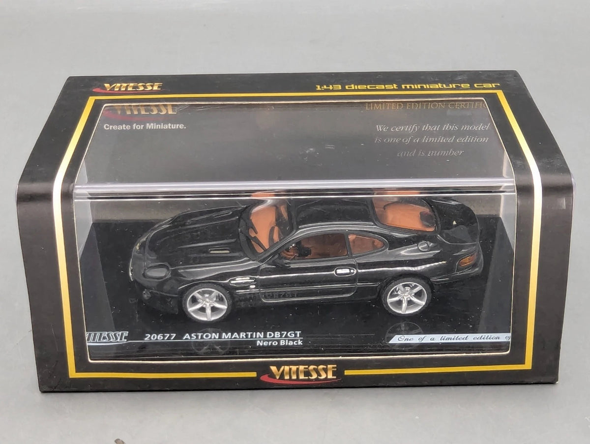 Modellautos 1:43 Vitesse Aston Martin DB7GT Nero BlackOVP