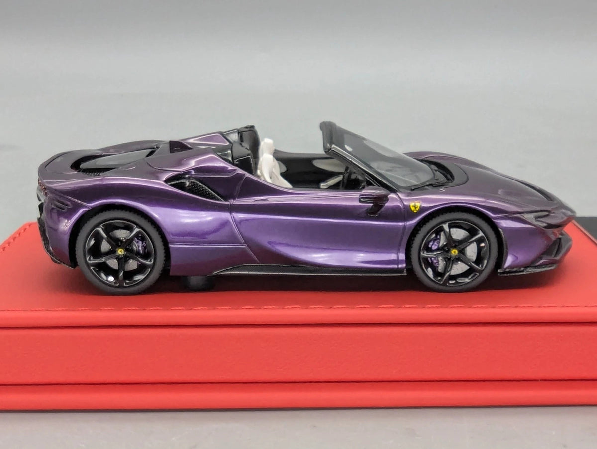 Modellautos 1:43 BBR CALSITO Ferrari SF90 Spider Ltd 12/20 Viola Hong Kong OVP