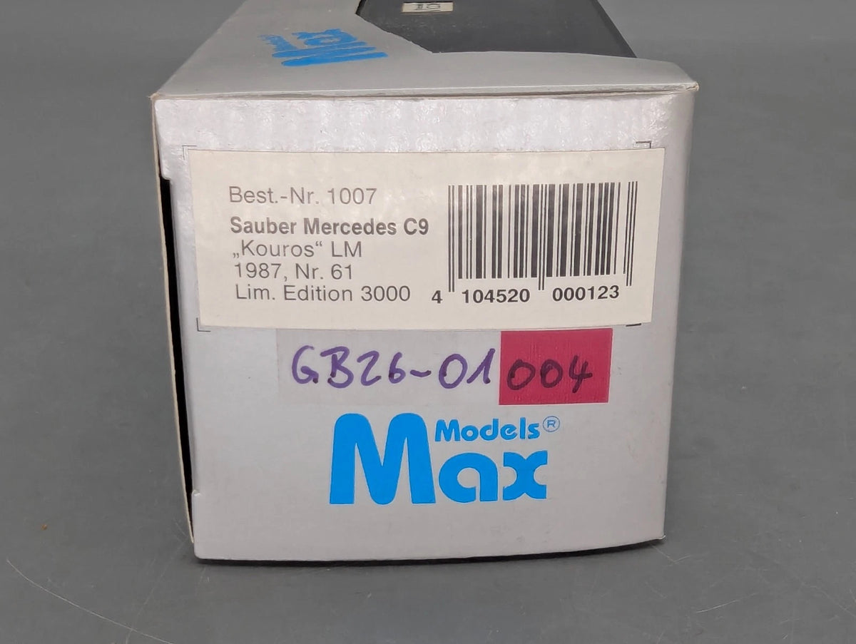 Modellautos 1:43 Max Models Sauber Mercedes C9 Kouros LM 1987 #61 mit OVP