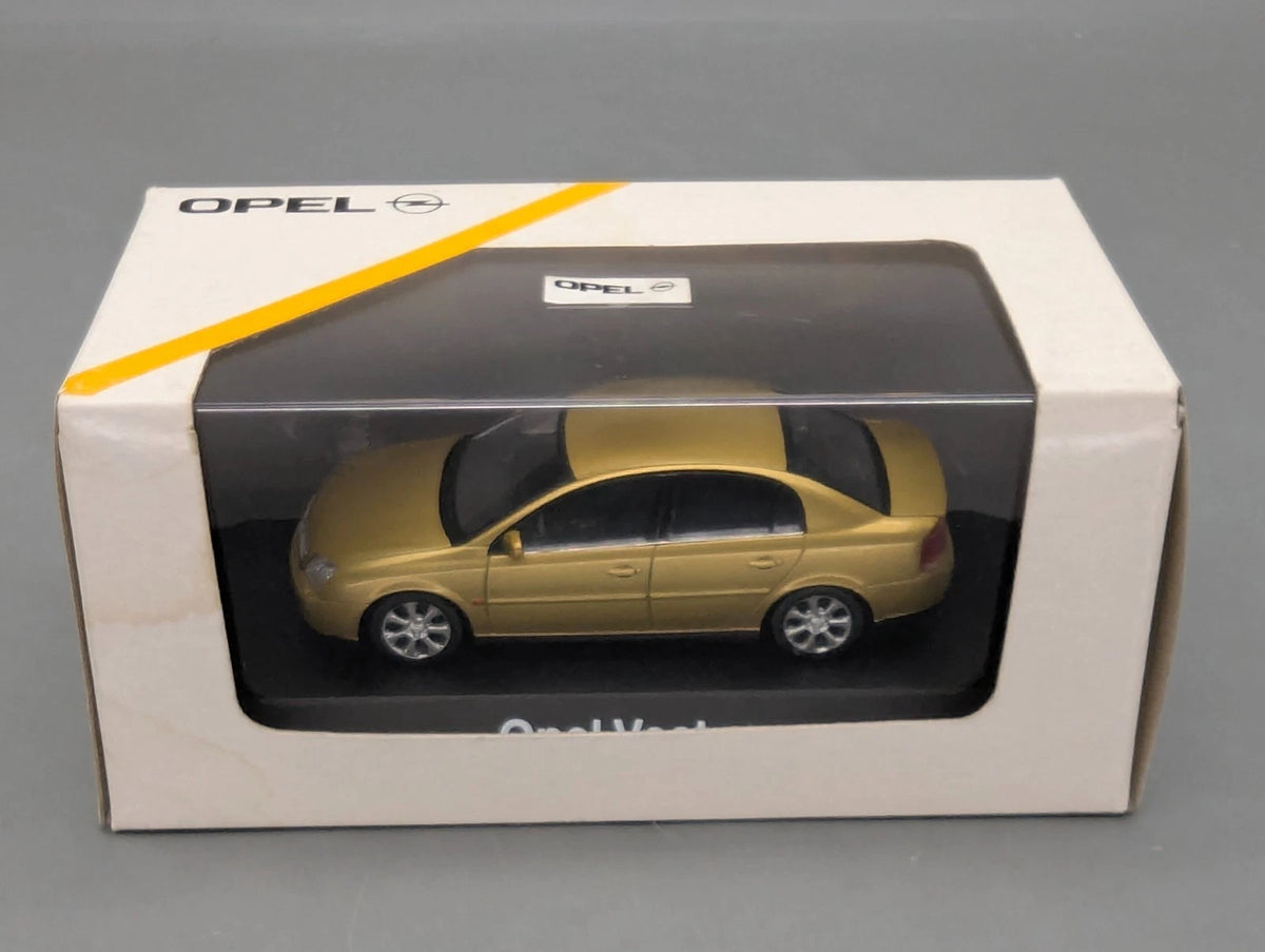 Modellautos 1:43 Schuco Opel Vectra Gold Metallic mit Dealer OVP