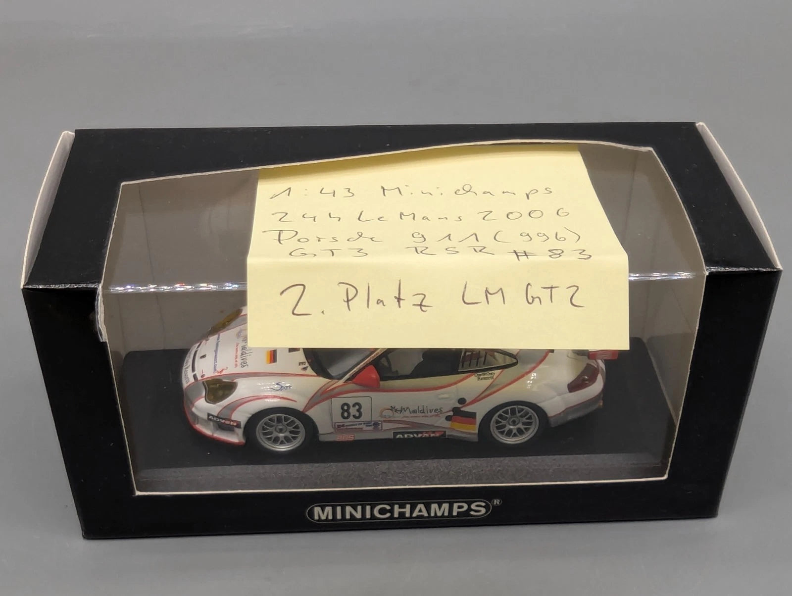 Modellautos 1:43 Minichamps Porsche 911 996 GT3 RSR 2. LeMans GT2 2006 #83 OVP
