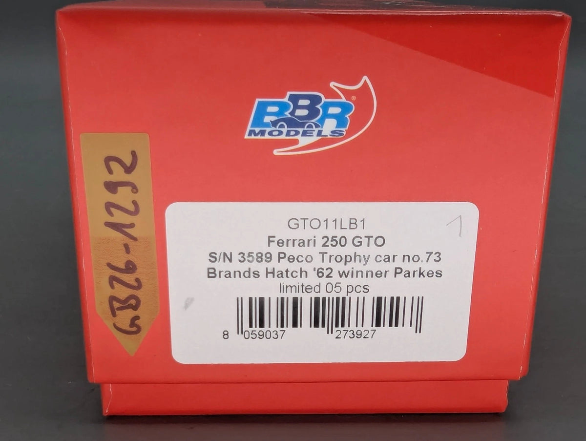 Modellautos 1:43 BBR Ferrari 250 GTO WINNER BH 1962 Ltd 01/05 #73 Parkes mit OVP