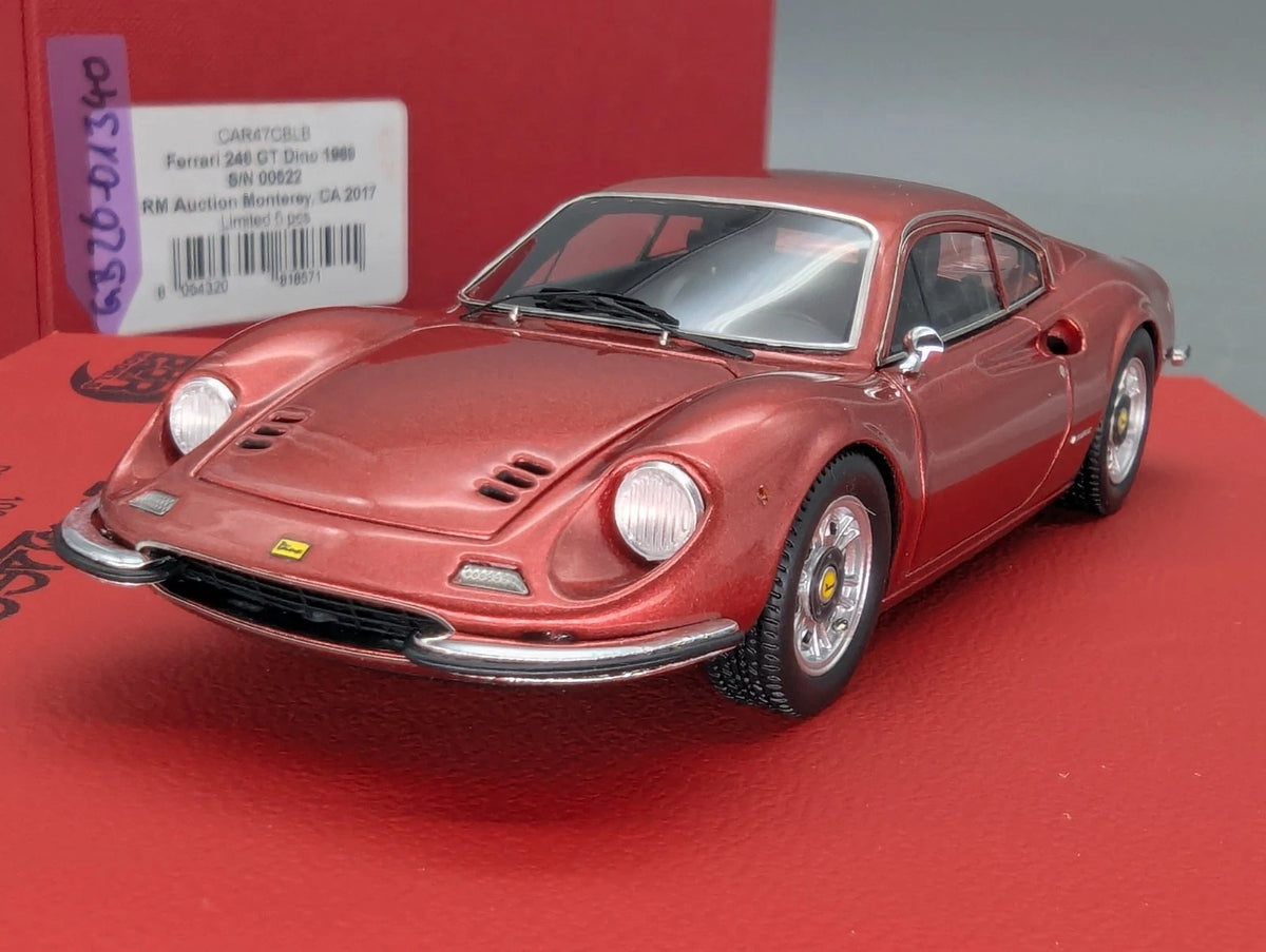 Modellautos 1:43 BBR Ferrari 246 GT Dino 1969 Auction CA 2017 01/05 mit OVP