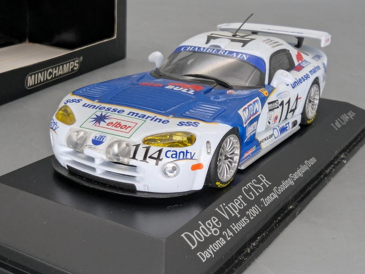 Modellautos 1:43 Minichamps Dodge Viper GTS-R 24h Le Mans 2001 #114 mit OVP