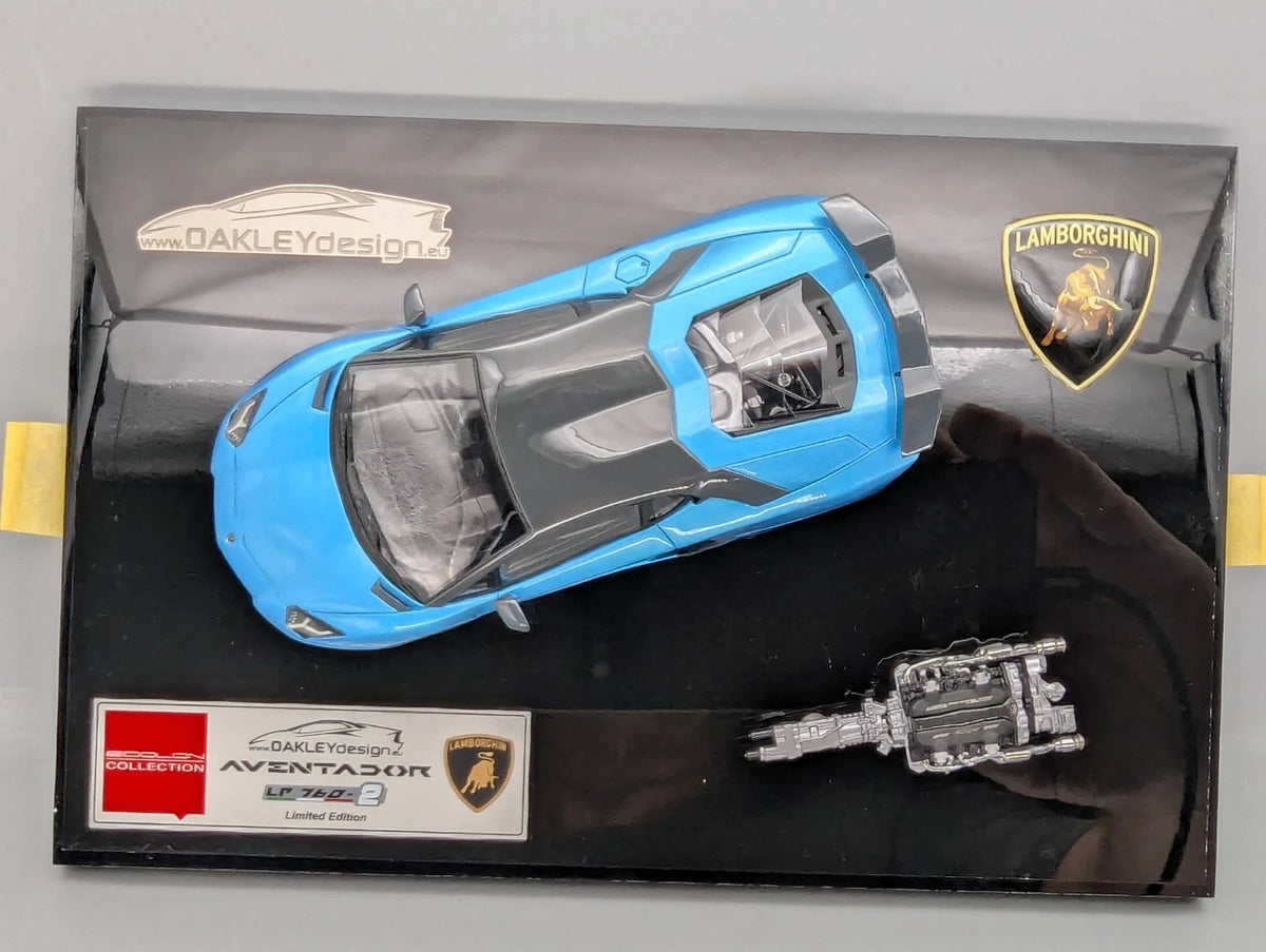 Eidolon Make Up 1:43 Lamborghini Aventador LP760-2 Engine Set Oakley Blau OVP