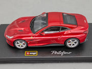Modellautos 1:43 Bburago Ferrari Portofino Rot Metallic in Vitrine mit OVP