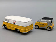 Modellautos 1:90 Schuco Piccolo Set "PTT" mit Mercedes-Benz L319 und Smart OVP