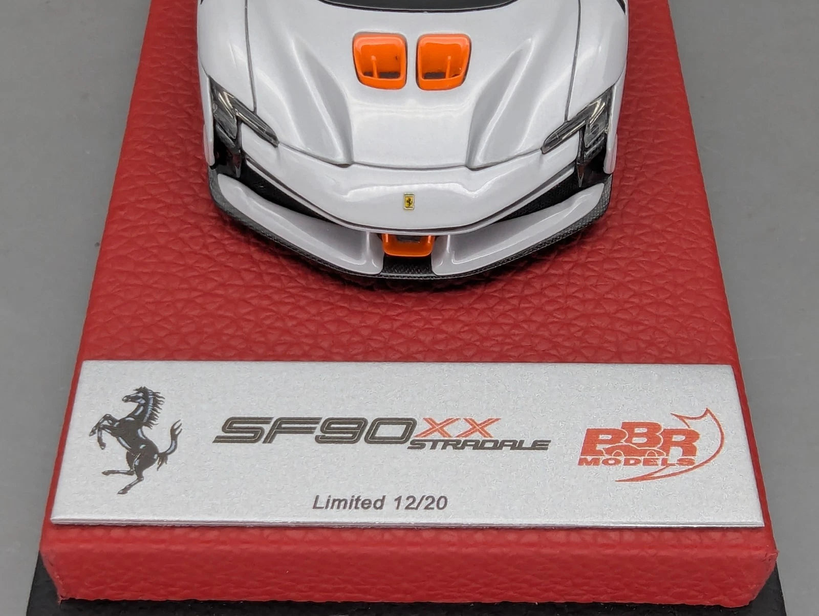 Modellautos 1:43 BBR Concept43 Ferrari SF90 XX Stradale Ltd 12/20 Weiß mit OVP
